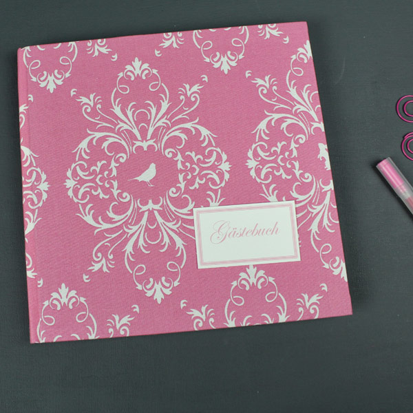 Hochzeit Gästebuch rosa toile de jouy