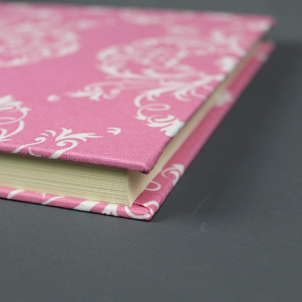 Rosa weiß gemustertes Gästebuch Hochzeit
