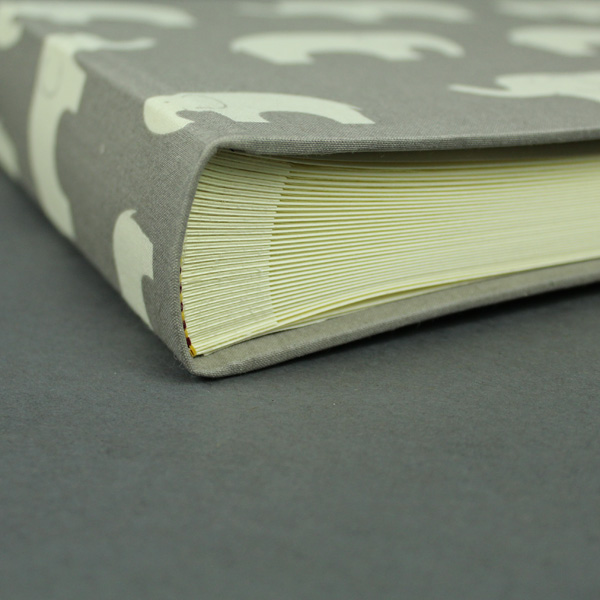 Babyfotoalbum taupe mit Elefanten