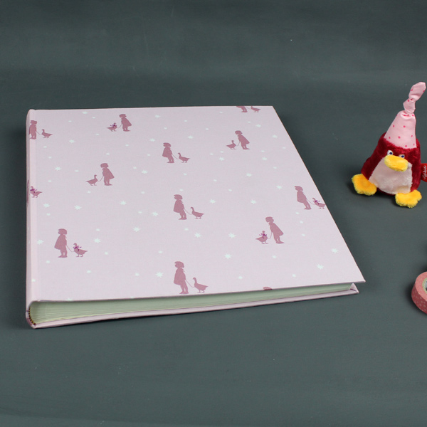 Fotoalbum groß quadratisch rosa mit Gänseliesel