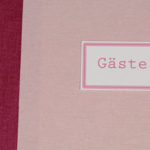 zartes pink apricot farbenes Gästebuch