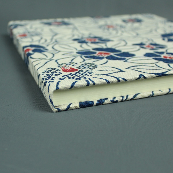 Gästebuch blau creme geblümt