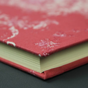 Edles Stoff bezogenes Gästebuch Toile de Jouy
