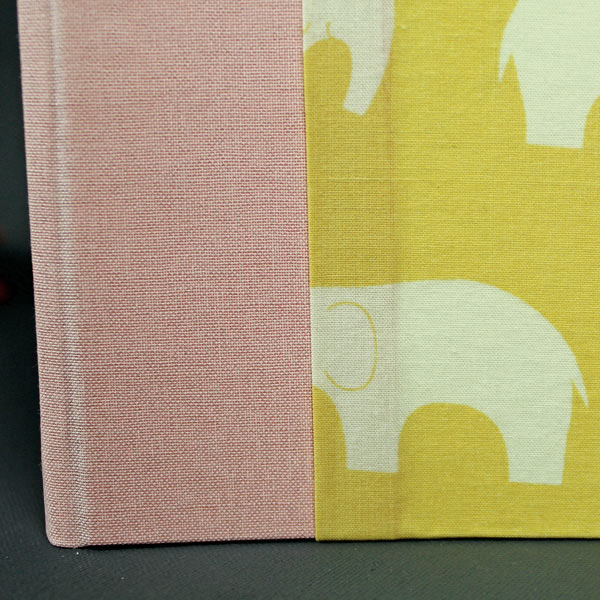 Kinderfotoalbum Rosa Gelb mit Elefanten