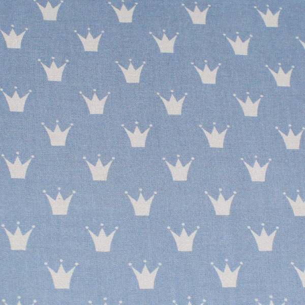 Babyfotoalbum klein hellblau mit weißen Krönchen