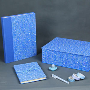Baby Erinnerungs Box Set mit hellblauem Hähnchenmuster