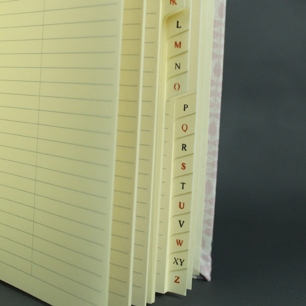DIN A5 Adressbuch mit laminierten Buchstaben