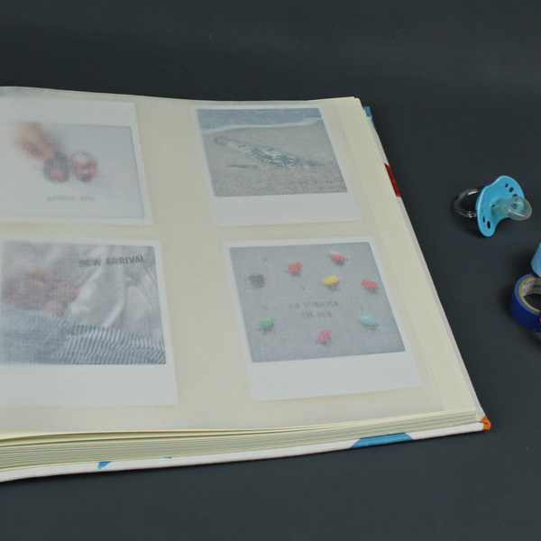 Fotoalbum Innenleben mit Pergamin Papier