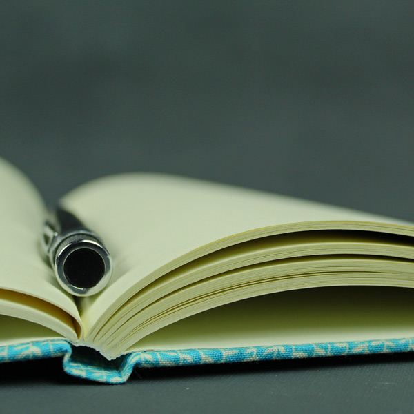 Hellblaues Notizbuch blanko