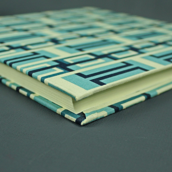 Blau creme Gästebuch grafisch