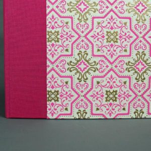 quadratisches pink goldenes Gästebuch