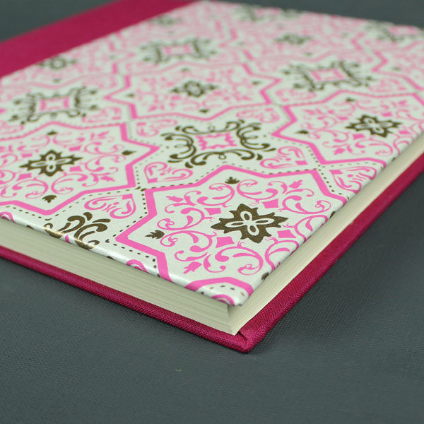 Gästebuch in pink Gold mit Ornamenten