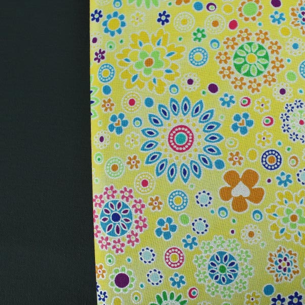 Knallig gelb buntes Gästebuch