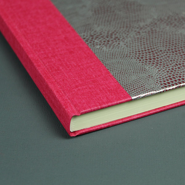 Pink weinrot silber gemustertes Gästebuch