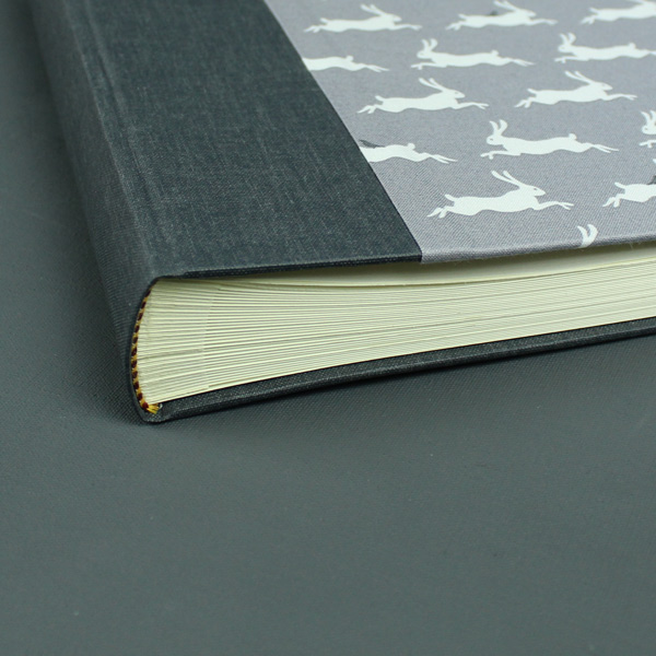Anthrazit Grau Creme Fotoalbum Hase Taufe Geburt