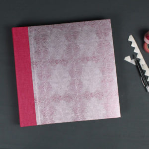 Pink Silber farbenes großes Fotoalbum in Lederlook