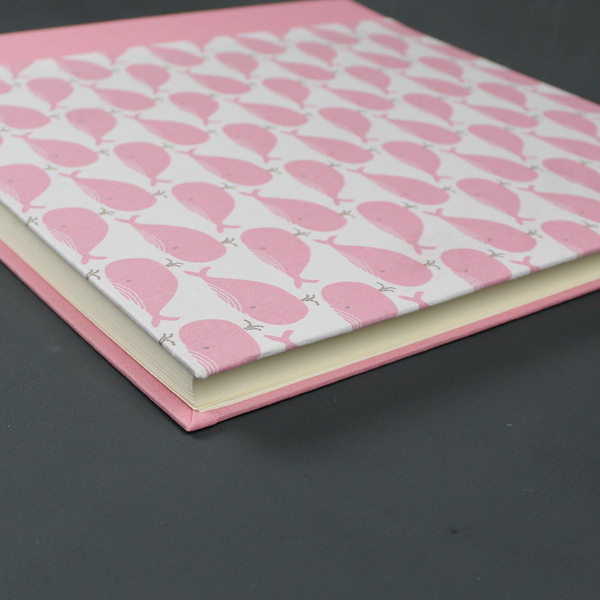 Babyfotoalbum Rosa Weiß Stoff Wale