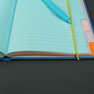 Reisetagebuch liniert bunte Register