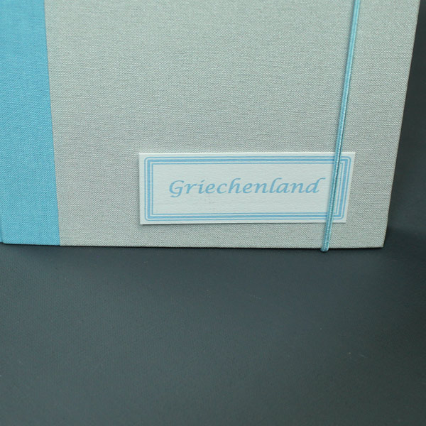 Reisetagebuch liniert Griechenland blau weiß