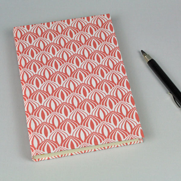 Stoff bezogener ewiger Kalender, apricot creme