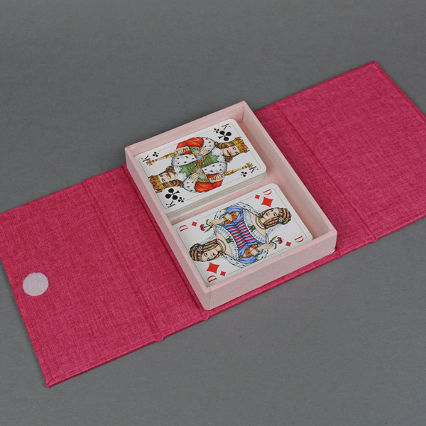 Spielkarten Kästchen pink