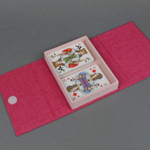 Spielkarten Kasten pink apricot