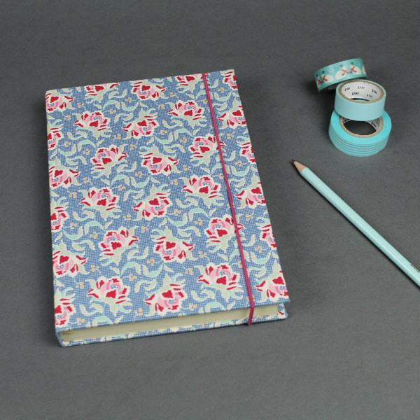 Immerwährender Kalender blau pink gemustert