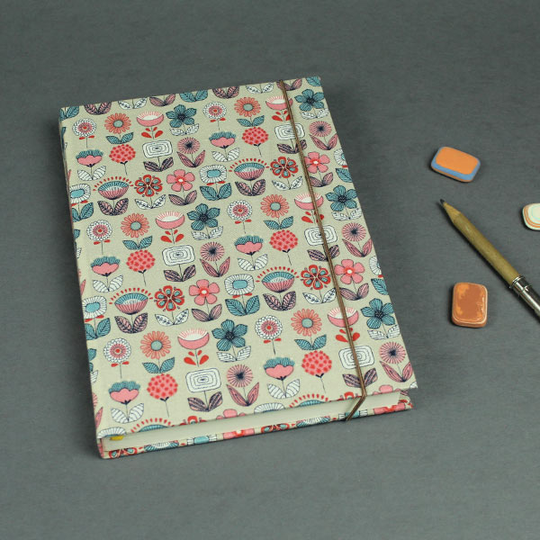 Ewiger Kalender braun geblümt