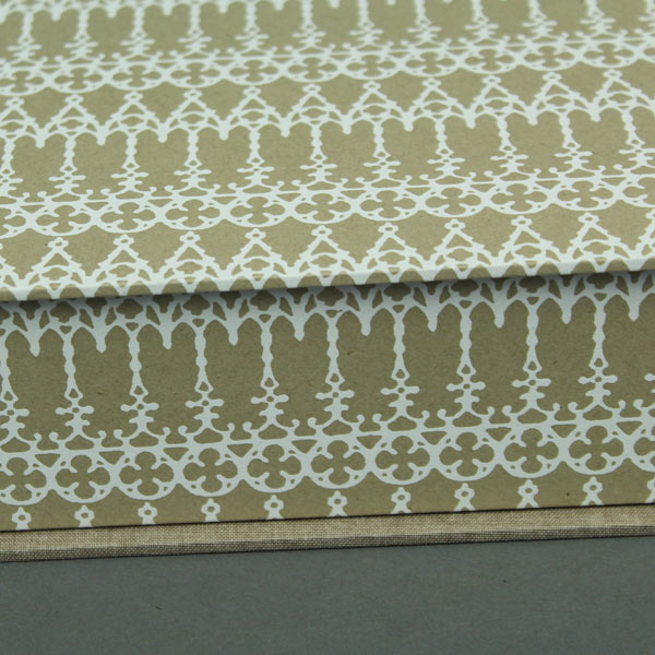 Beige creme gemusterter Schreibtischkasten