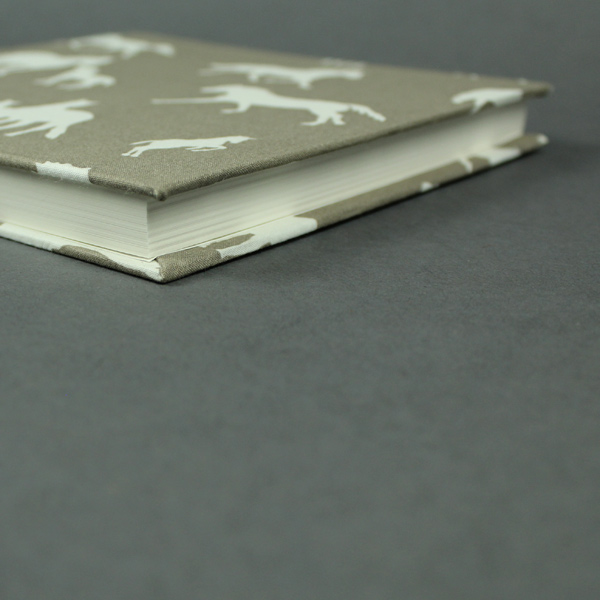 Poesiealbum taupe mit Pferden