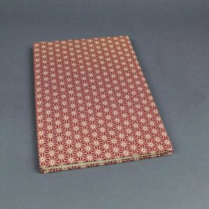 Adressbuch mit japanischem rot gemustertem Baumwollstoff