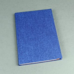 Kobaltblaues DIN A5 Notizbuch mit bunten Registerseiten