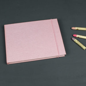 Rosa farbenes Skizzenbuch im DIN A5 Querformat