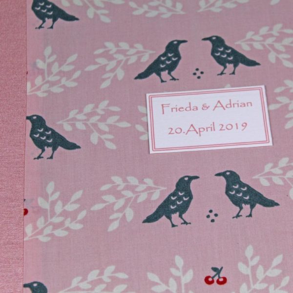 Fotoalbum rosa weiß personalisierbar