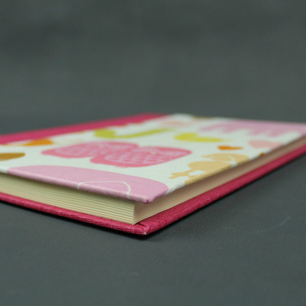 Pink weiß DIN A5 Babytagebuch mit Tiermotiven