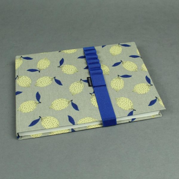 Skizzenbuch beige mit Zitronendruck