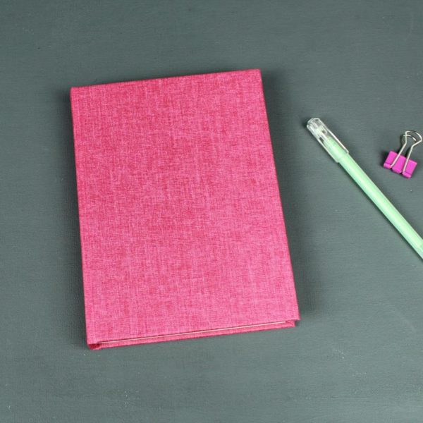 DIN A6 Notizbuch linierte Seiten pink