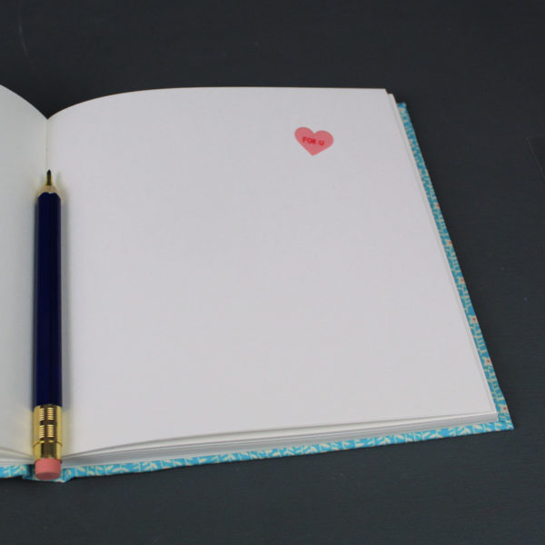 Poesiealbum hellblau weiß blanko