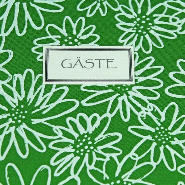 Geblümtes grün weißes Gästebuch