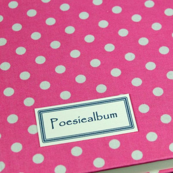 pink weiß gepunktetes Freundschaftsbuch