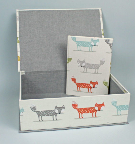 Baby Erinnerungs Box mit Füchsen