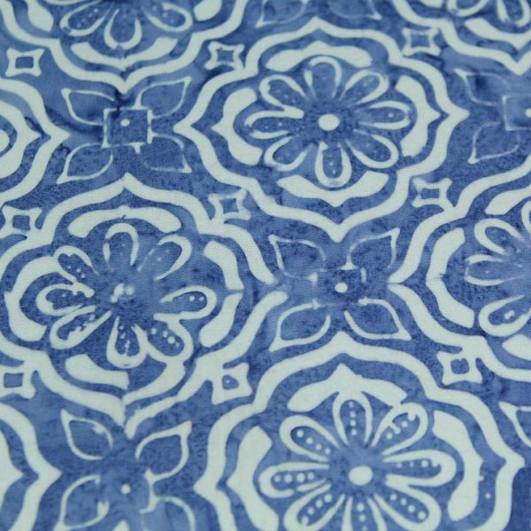 Blau weißes Tagebuch im Batik Look