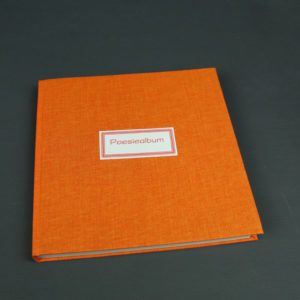 Poesiealbum quadratisch schlicht orange