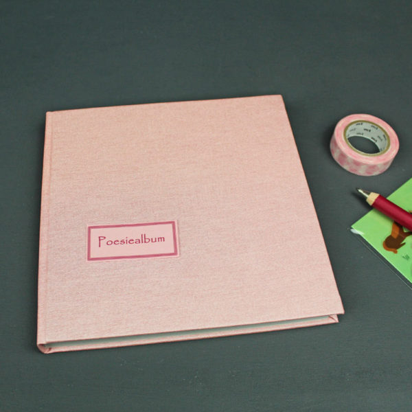 Quadratisches perlmutt rosa Poesiealbum