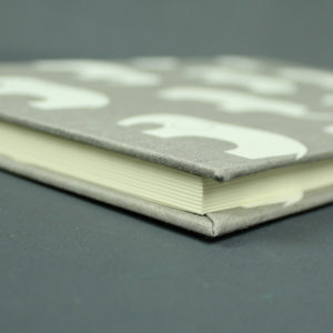 Babytagebuch taupe mit creme Elefanten