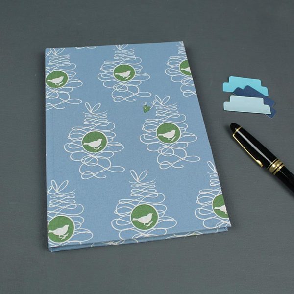 DIN A5 Adressbuch graublau gemustert