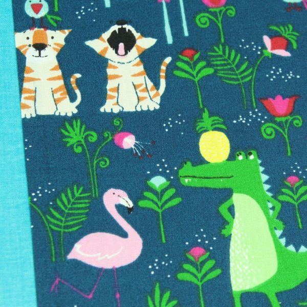 Kinderfotoalbum petrol bunt mit Dschungeltieren