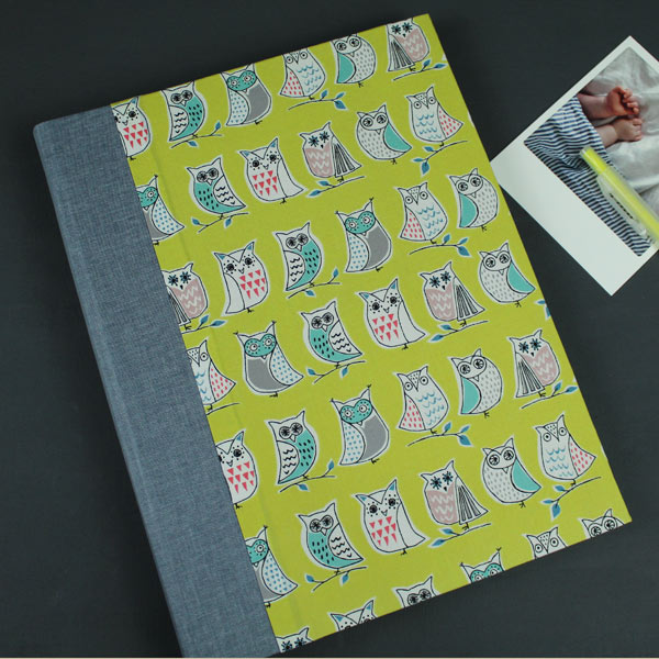 Kinderfotoalbum mit Eulen