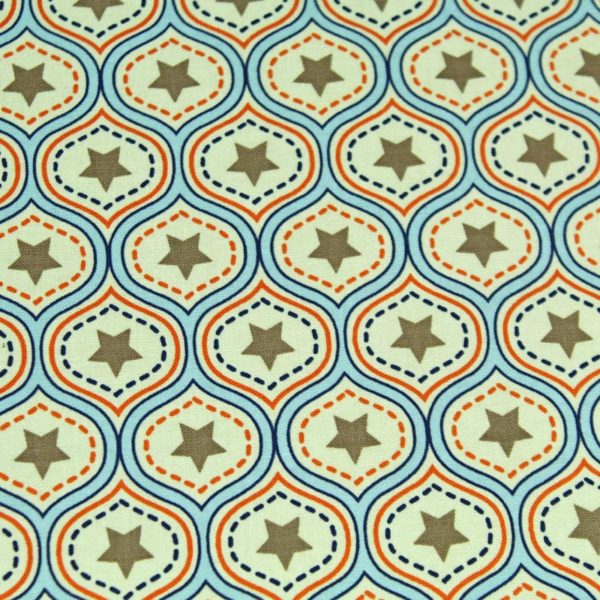Beige blaues Kinderfotoalbum mit Sternen