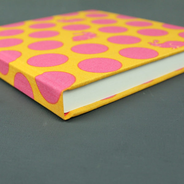 Stoff bezogenes orange pink Freundebuch